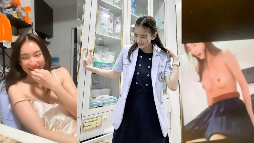 คลิปเย็ดไทย สาวเภสัชเปิดคลิปเย็ดกับแฟนให้ดู ขย่มควยคาชุดนักศึกษา