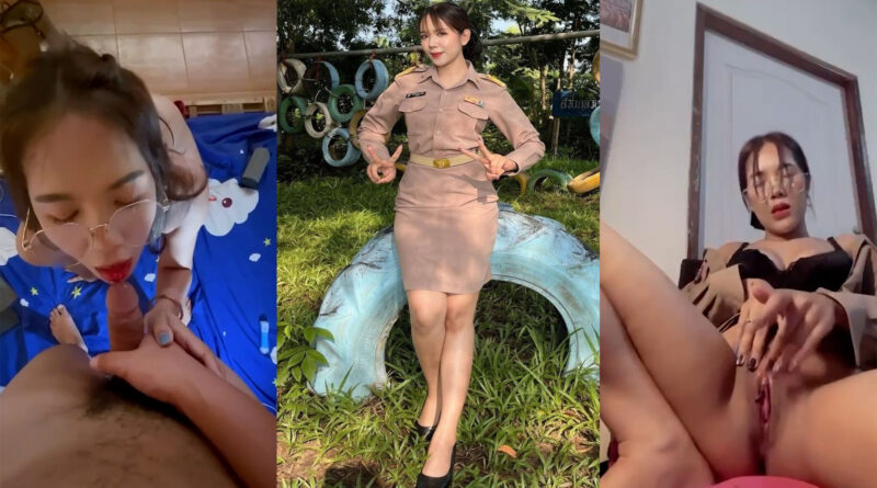 คลิปหลุดครู เบ็ดหีคาชุดส่งให้แฟนดู เงี่ยนอยากโดนเย็ดมีคลิปขย่มควยหลุดมาด้วย