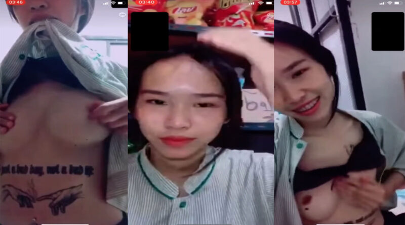 สาวเซเว่นโชว์นม รับงานคอลเปิดกล้องหลังร้าน