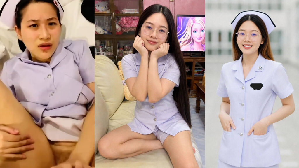 เย็ดพยาบาล เมียพึ่งเลิกงานจับเย็ดคาชุด